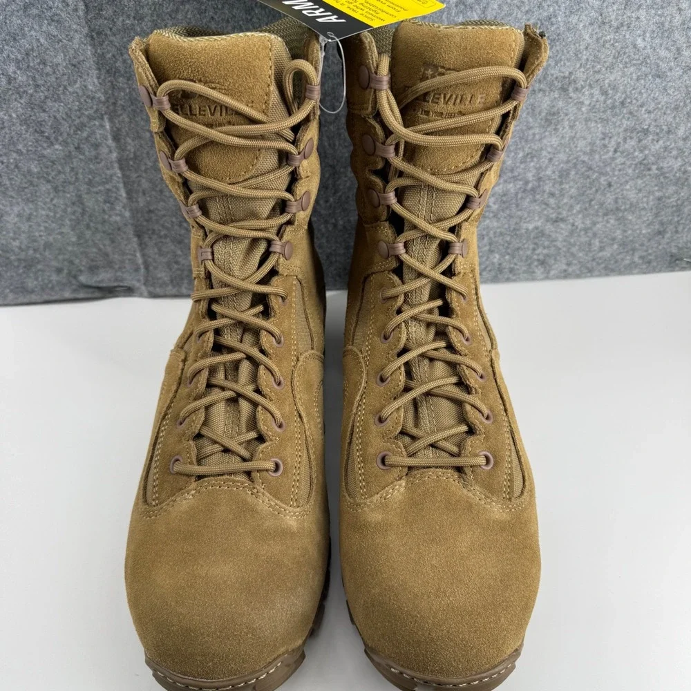 Belleville Tactical Boots Mens 9.5 Wide Coyote Brown TR550 Khyber Vibram Sole